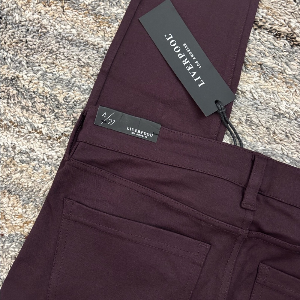 Liverpool Women Mid Rise Skinny Jeans In Aubergine Sz 4/27 NWT | Liverpool Jean- - Picture 11 of 14